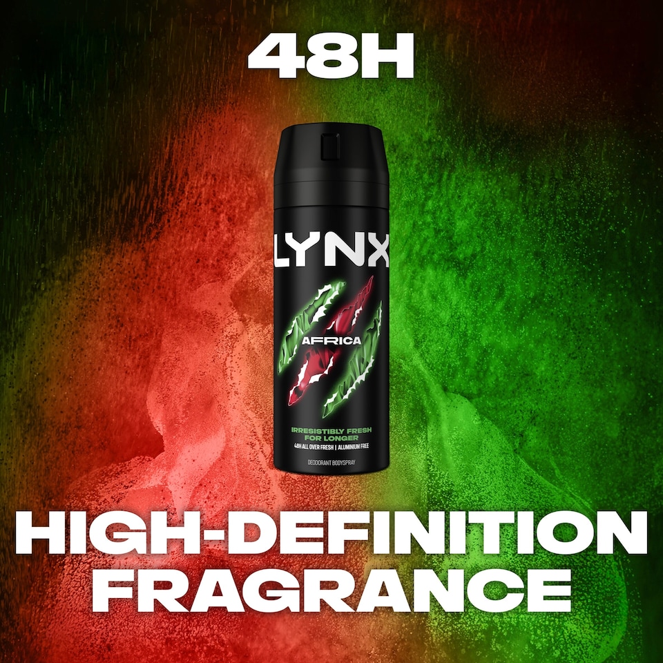 image 1 of Lynx Africa 48h Deodorant Bodyspray for Men 150ml
