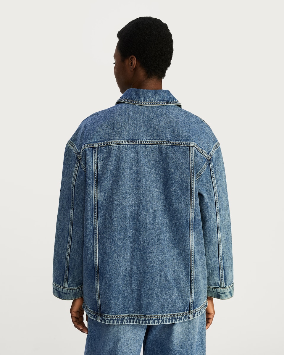 image 1 of F&F Denim Utility Jacket in Blue