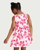 image 3 of F&F Girls Pure Cotton Floral Print Sleeveless Dress in Pink