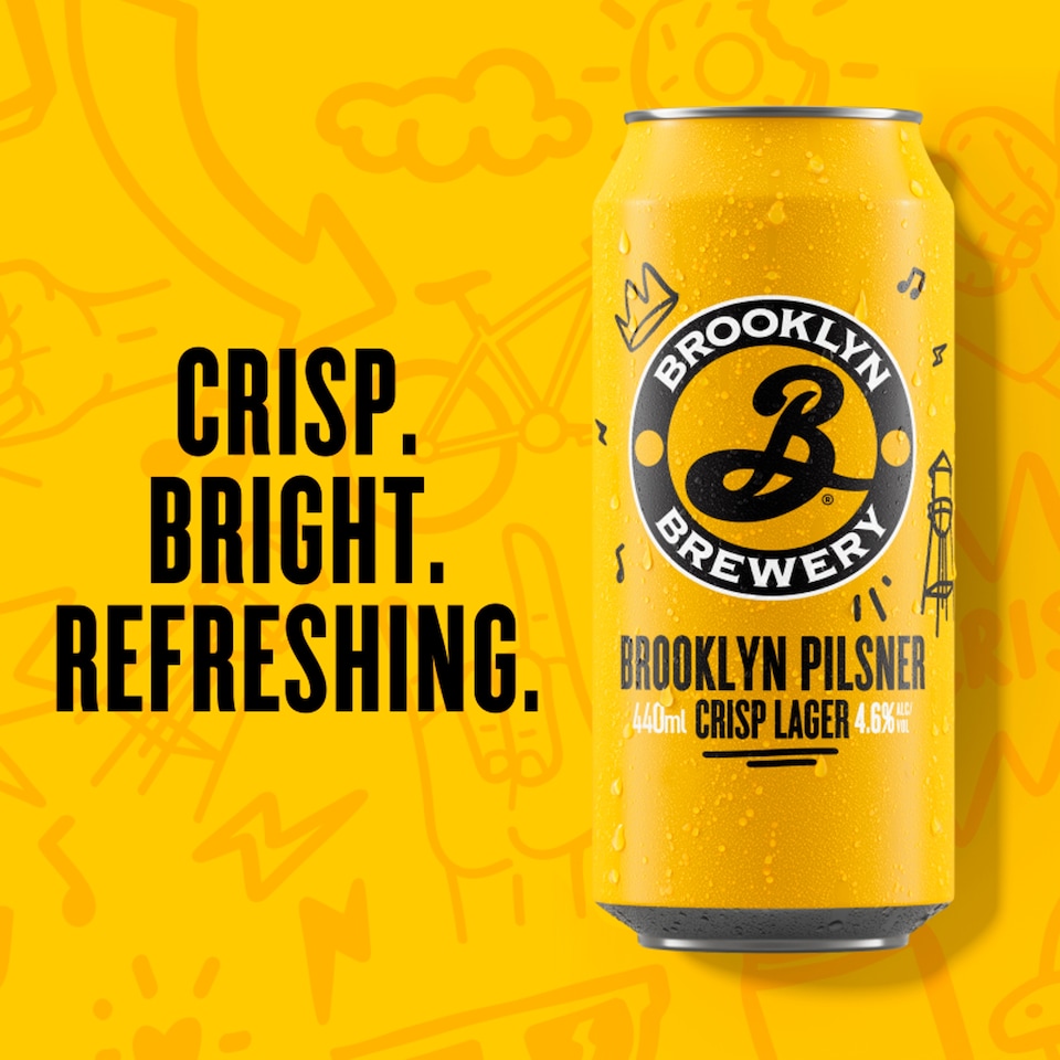 image 1 of Brooklyn Pilsner Lager Beer Cans 4x440ml