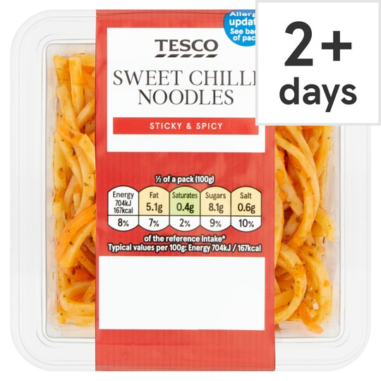 Tesco Sweet Chilli Noodle Salad 200G Tesco Groceries