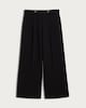 image 4 of F&F Wide Leg Button Detail Trousers  in Black
