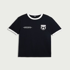 F&F Pure Cotton Believe Football Print T-shirt in Navy