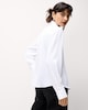 image 4 of F&F Textured Tie Neck Blouse in Cream