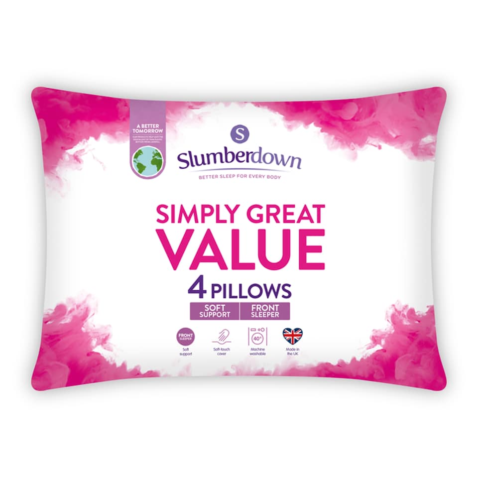 Slumberdown Great Value 4 Pack Pilow