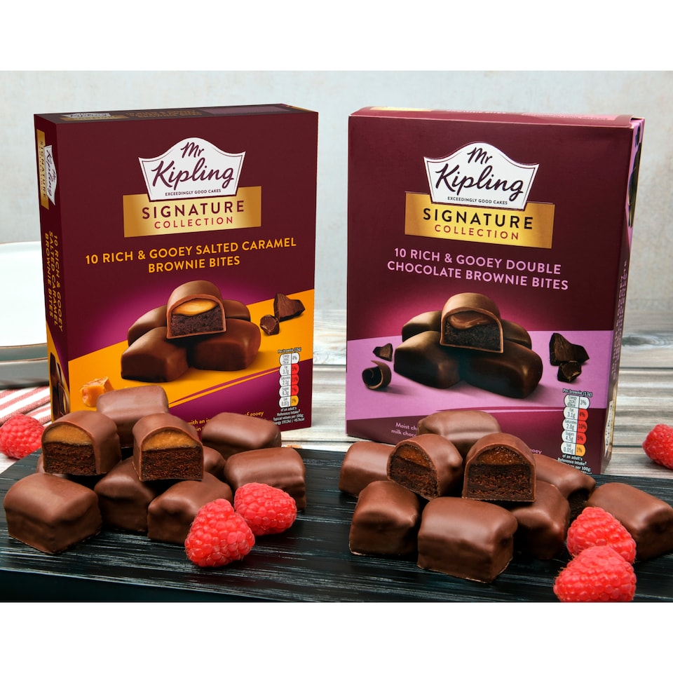 image 1 of Mr Kipling Signature Double Chocolate Brownie Cake Bites 10 pack