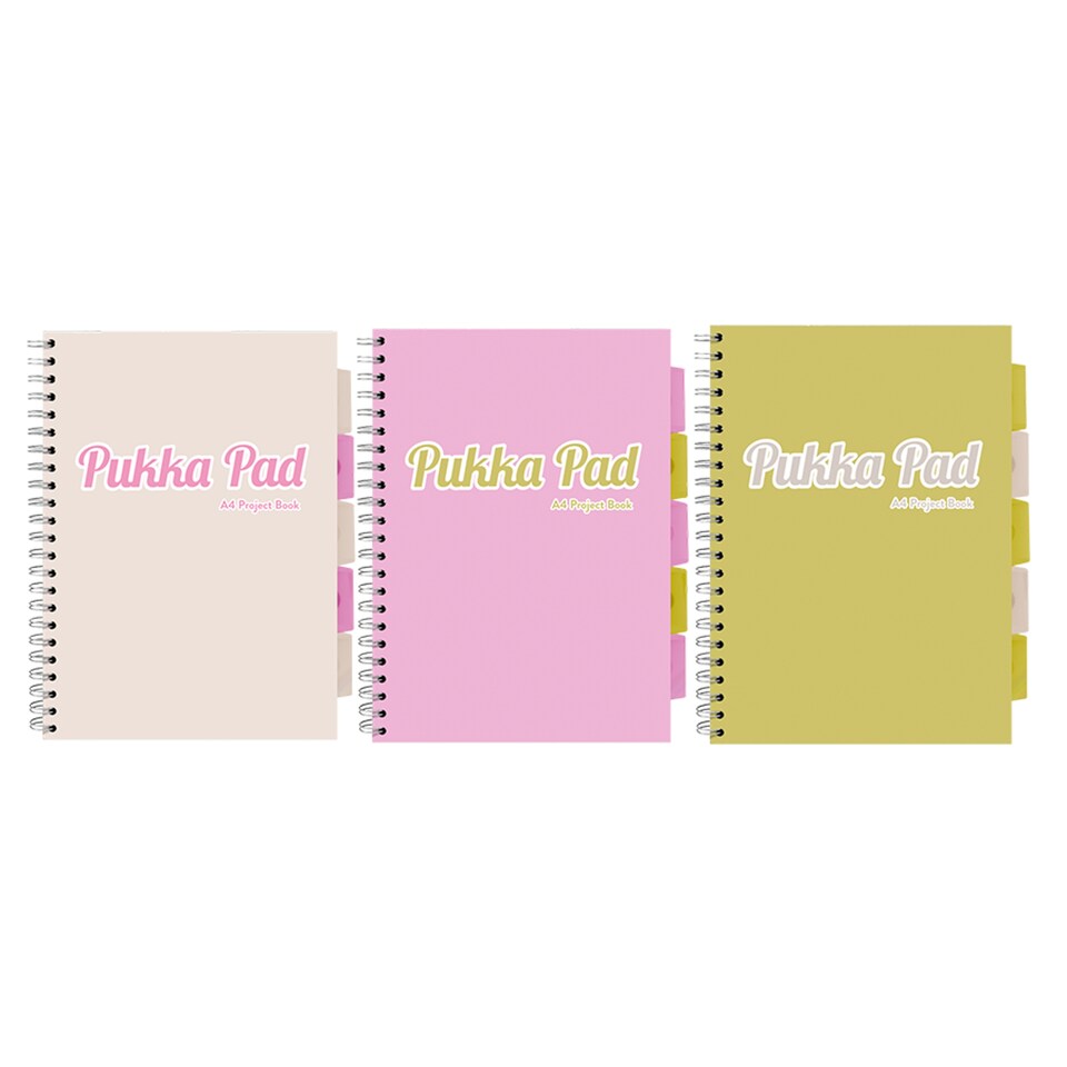 Pukka Stationery Pistachio A4 Project Notebook - Assorted
