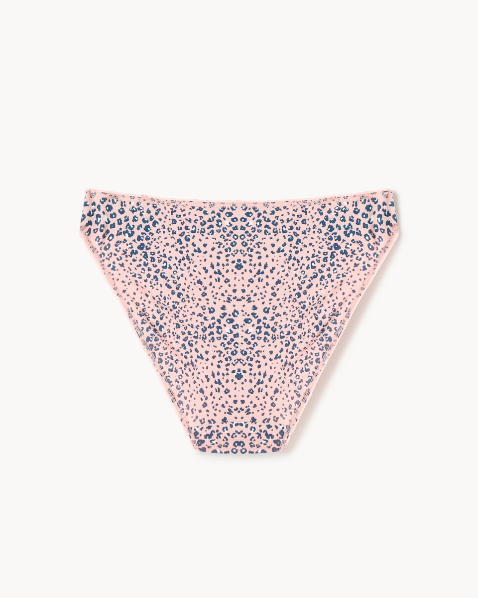 image 1 of F&F 10-Pack Cotton Rich Printed High Leg Knickers in Multi Blue
