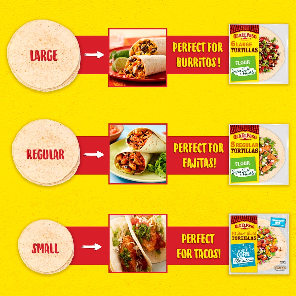 image 1 of Old El Paso Soft Corn Tortillas Wraps X8 335G