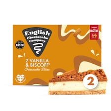 English Cheesecake Company 2 Vanilla & Biscoff Cheesecake Slices 180g