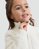 image 2 of F&F x Samantha Faiers Cable Knit Zip Jacket in Cream