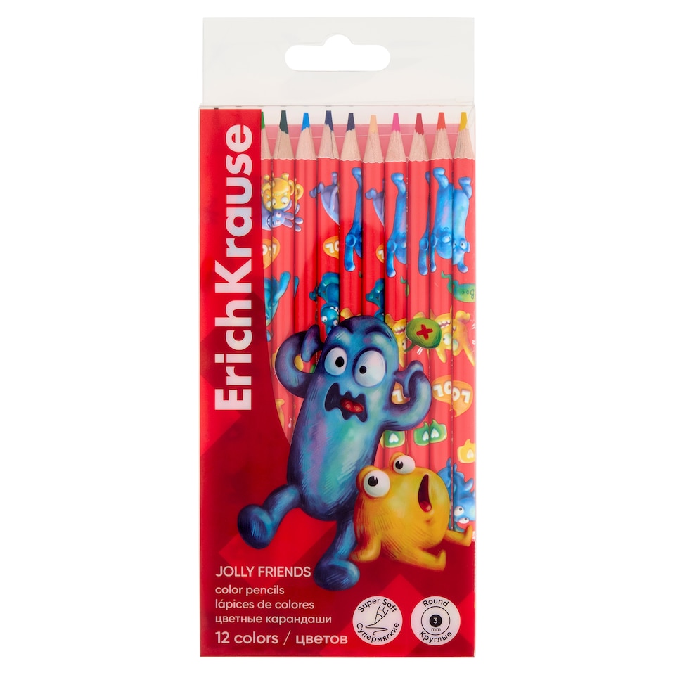 Erich Krause Jolly Friends Color Pencils 12 pcs
