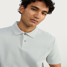 F&F Cotton Rich Short Sleeved Polo Shirt in Blue