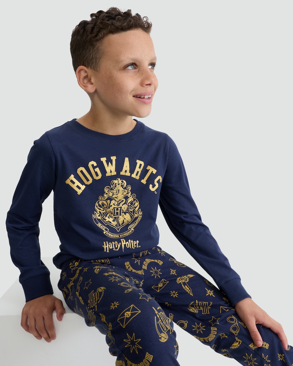 image 1 of Harry Potter Matching Family Christmas Pyjamas in Burgundy