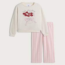 F&F Cotton Rich Sweet Dreams Pyjama Set in Cream