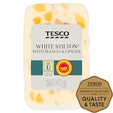 Tesco White Stilton Mango & Ginger Cheese 200G