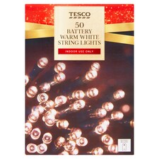 Tesco 50 Battery Warm White Lights