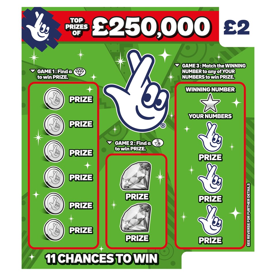 £250,000 JACKPOT SCRATCHCARD