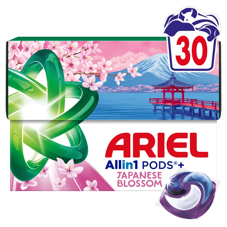 Obrázek 1 pro produkt Ariel Allin1 PODS®, Kapsle Na 30 Praní S Tekutým Pracím Prostředkem, Japanese Blossom