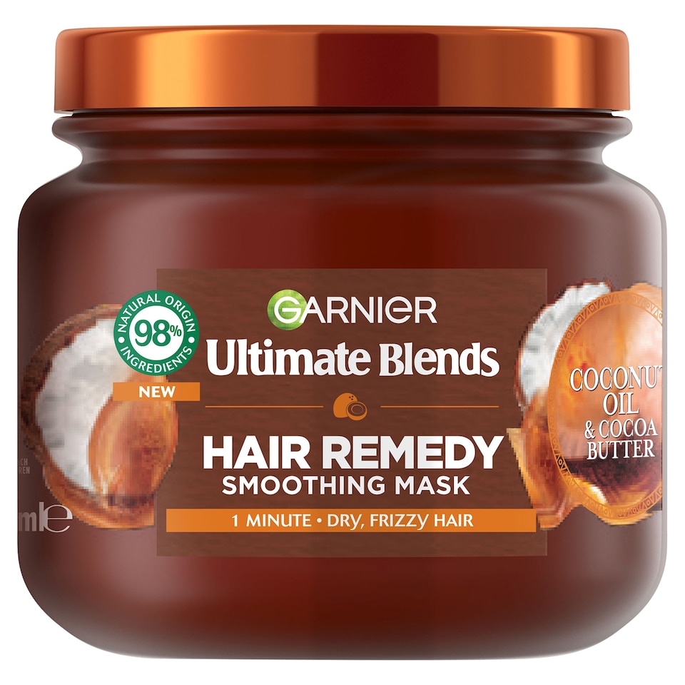 image 1 of Garnier Ultimate Blends Coconut Oil and Cocoa Butter Hair Mask 340ml