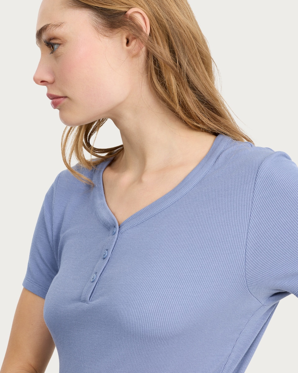 image 1 of F&F CoolEase™ Short Sleeved Nightdress in Blue