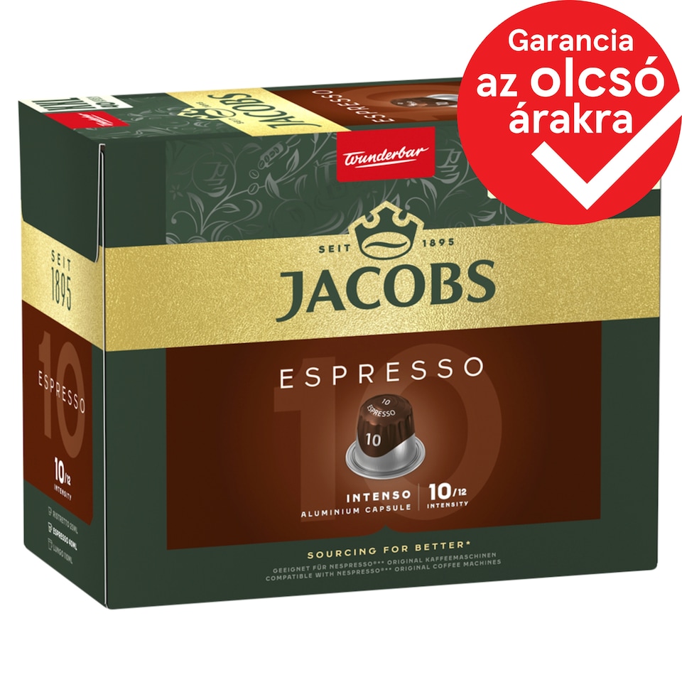 Jacobs Espresso Intenso Ground, Roasted Coffee in Capsules 40 pcs 208 g