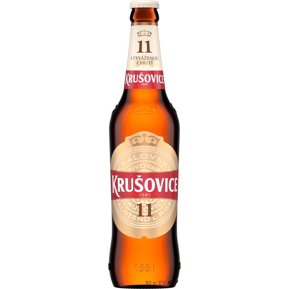 Krušovice 11 pivo ležák světlý 500ml