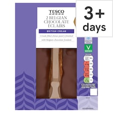 Tesco Belgian Chocolate Eclairs 2 Pack