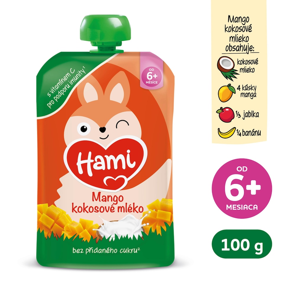 obrázok 1 z HAMI kapsička Mango kokosové mlieko 100g