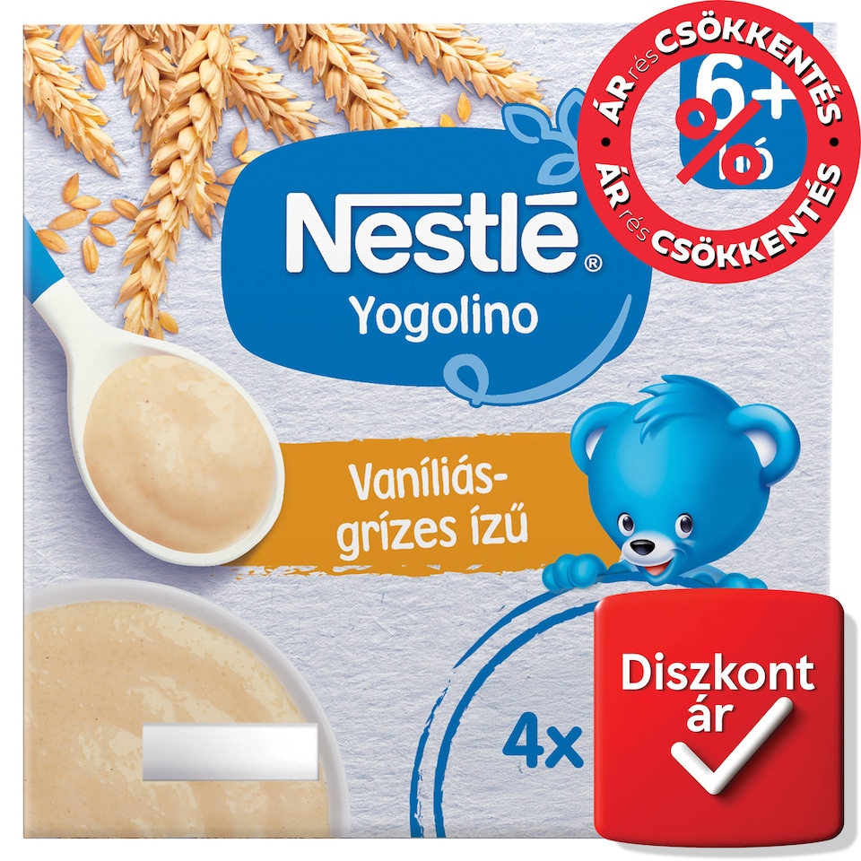 image 1 of Nestlé Yogolino Vanilla Flavored Semolina Baby Pudding 6+ Months 4 x 100 g (400 g)