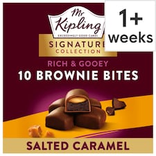 Mr Kipling Signature Caramel Chocolate Brownie Cake Bites 10 pack