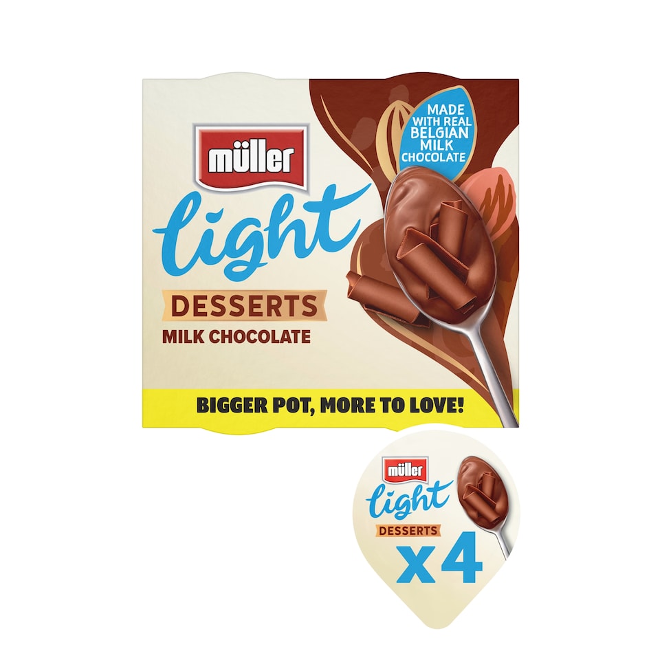 Muller Light Dessert Milk Chocolate 4x90g