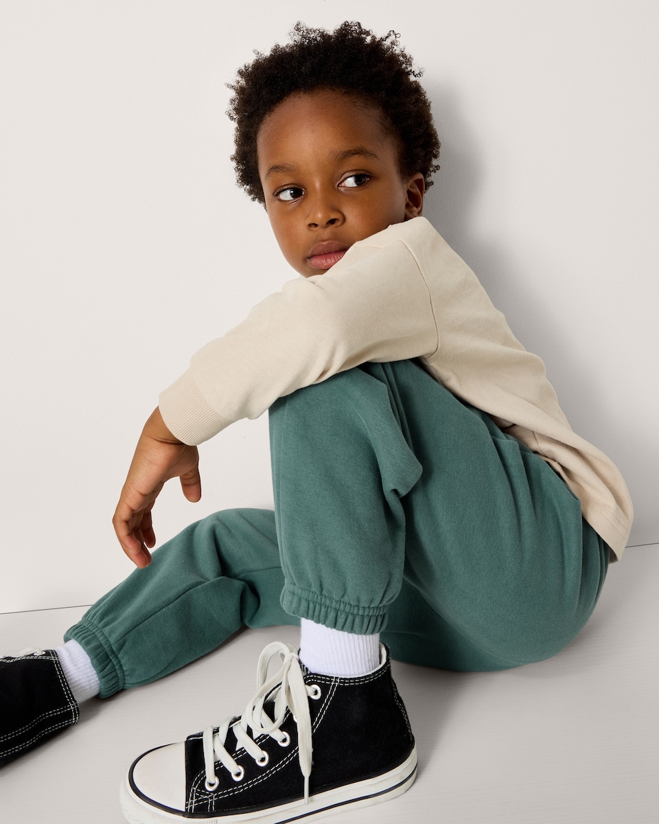 image 1 of F&F Boys Cotton Rich Joggers in Teal