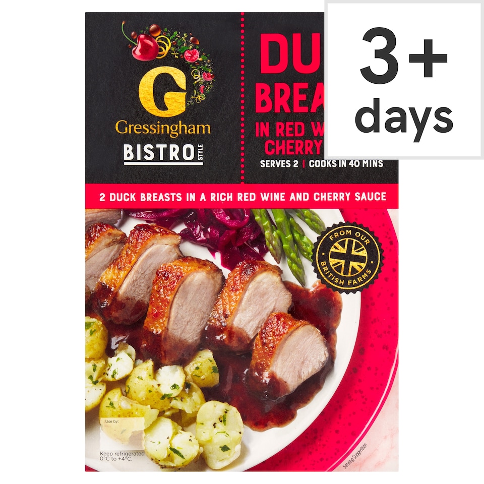 Gressingham Duck Breasts in Red Wine and Cherry Sauce 400g