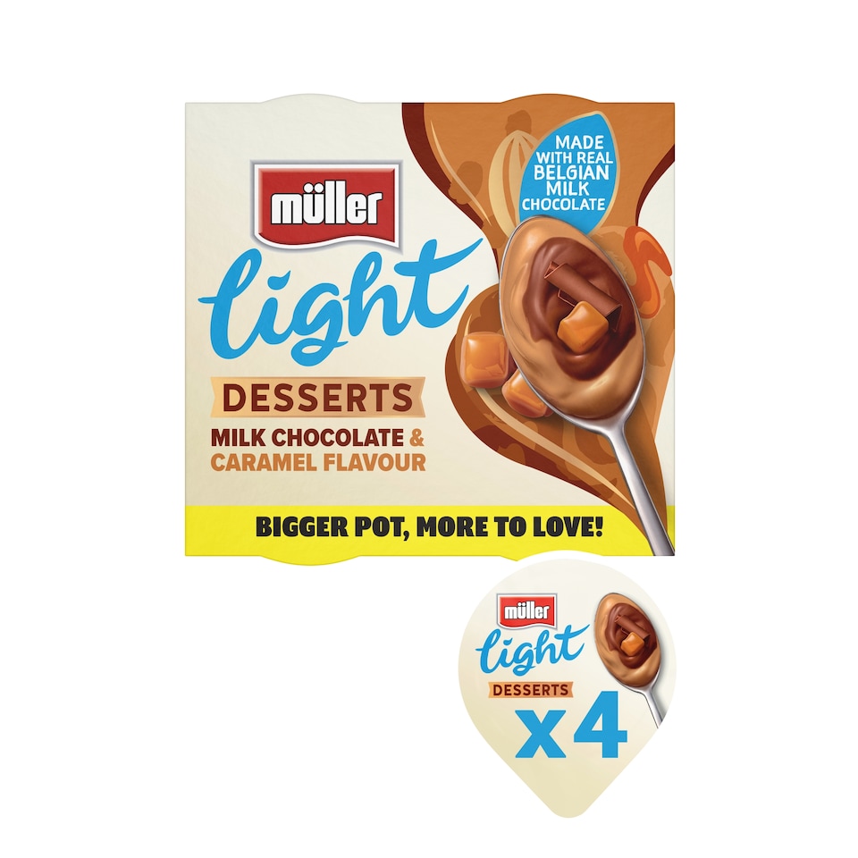 Muller Light Dessert Layers Chocolate Caramel 4x90g