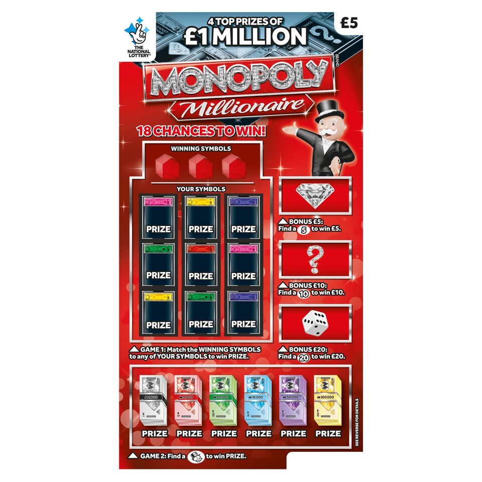 Monopoly Mill Scratchcard