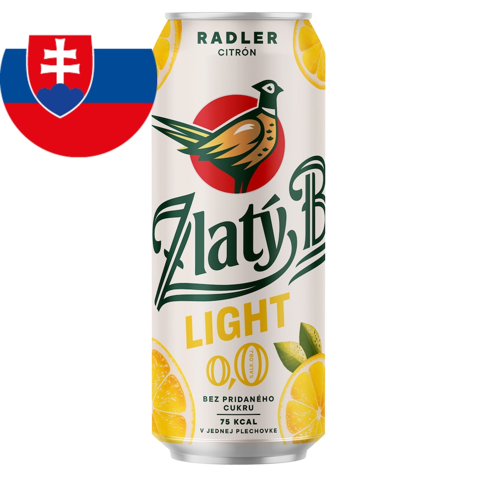 Zlatý Bažant Radler 0.0% Lemon without Added Sugar 500 ml