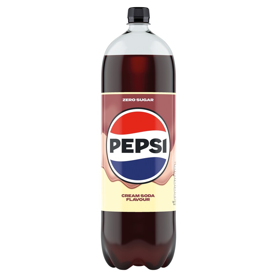 Pepsi Zero Sugar Cream Soda Flavour Soft Drink 2 L