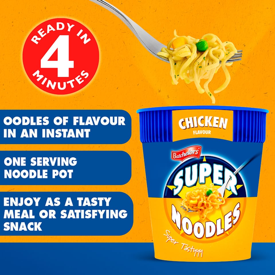 image 1 of Batchelors Super Noodle Pots Chicken 75G