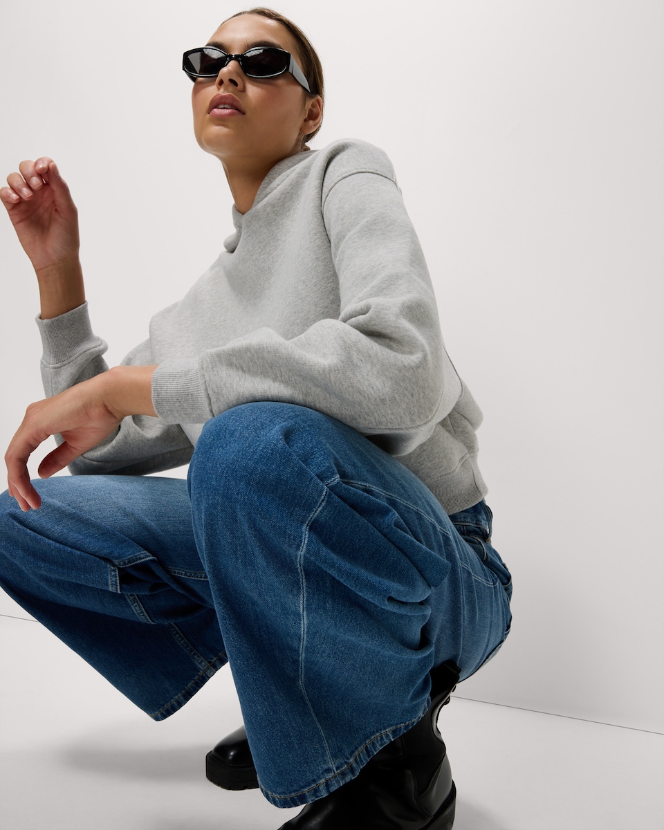 image 1 of F&F Cotton Rich Oversized Hoodie in Grey