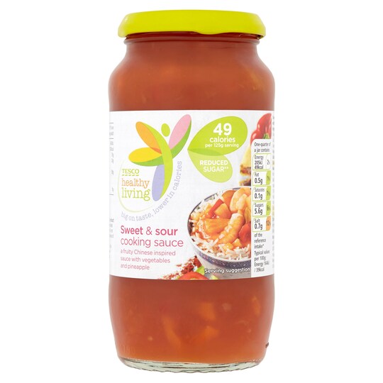 Tesco Healthy Living Sweet And Sour Cooking Sauce 500G Tesco Groceries