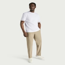 F&F Tipped Short Sleeved Relaxed Fit T-Shirt in White