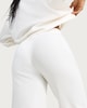 image 3 of F&F Active AFTERCLASS Ribbed Wide Leg Co-ord Joggers in Cream