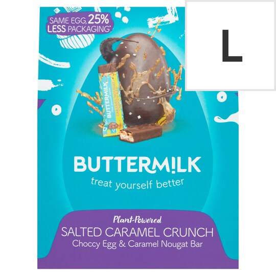 Buttermilk Salted Caramel Crunch Chocolate Egg & Bar 180G Tesco Groceries