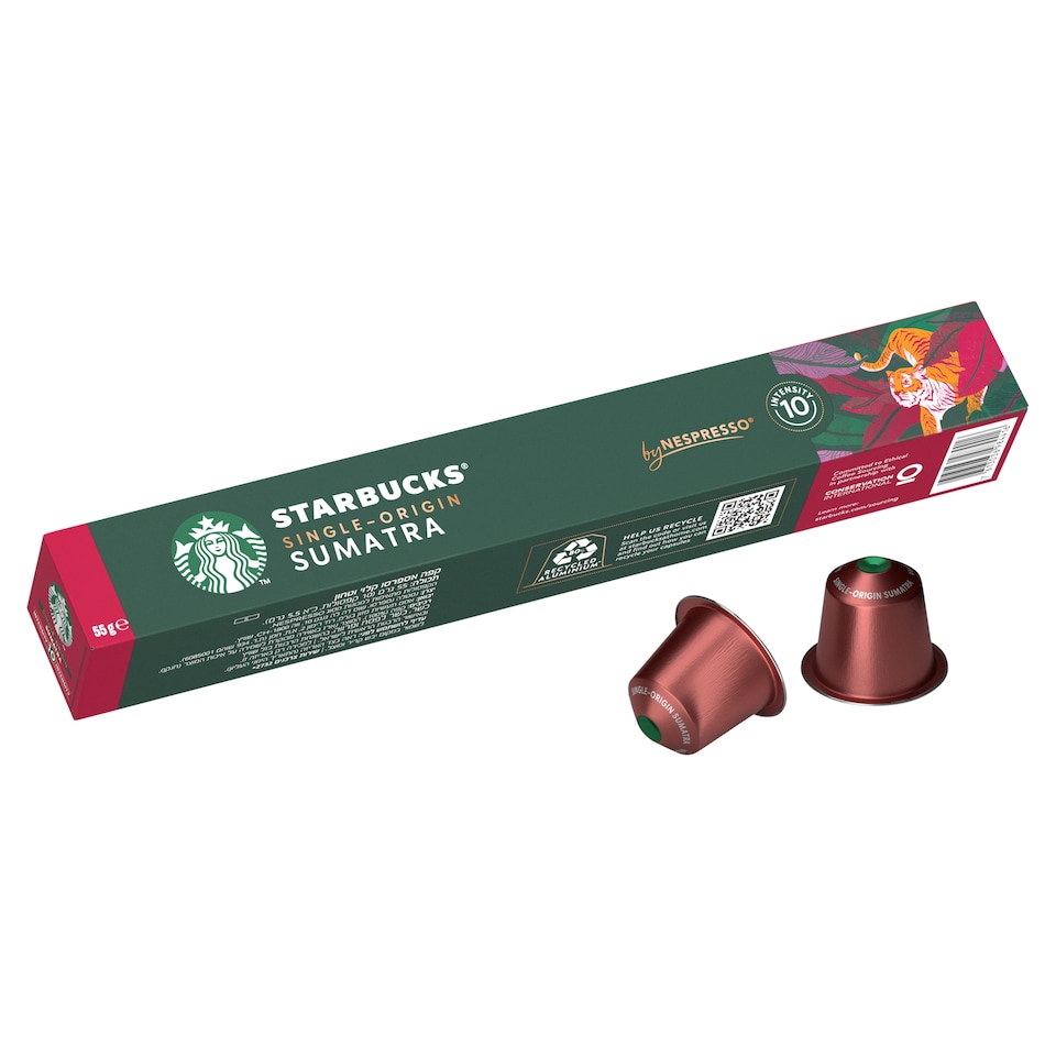 image 1 of Starbucks by Nespresso Single-Origin Sumatra Espresso Coffee Pods x10 55g