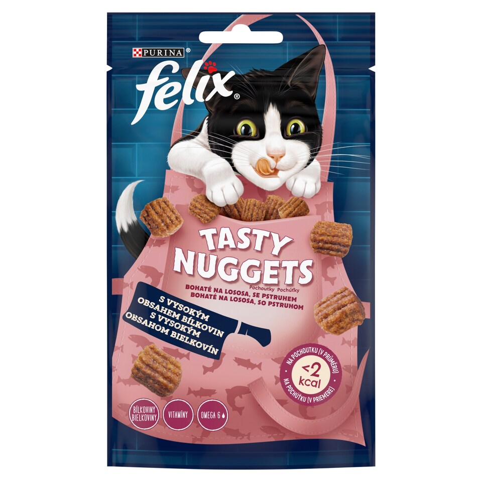 FELIX Tasty Nuggets bohaté na lososa, se pstruhem 50g