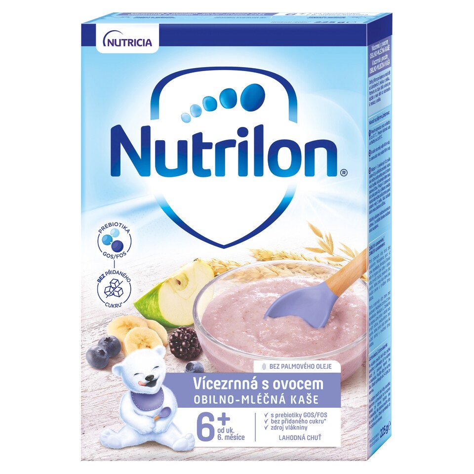 Obrázek 1 pro produkt Nutrilon Pronutra Vícezrnná kaše s ovocem 225g, 6+