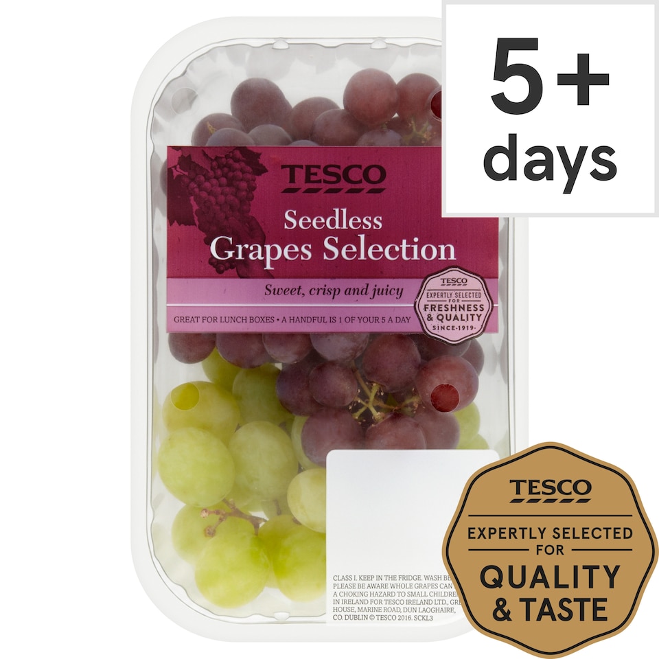 image 1 of Tesco Seedless Grape Selection Pack 500G