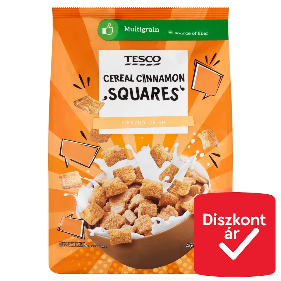 Tesco Squares Cereal Cinnamon 450 g