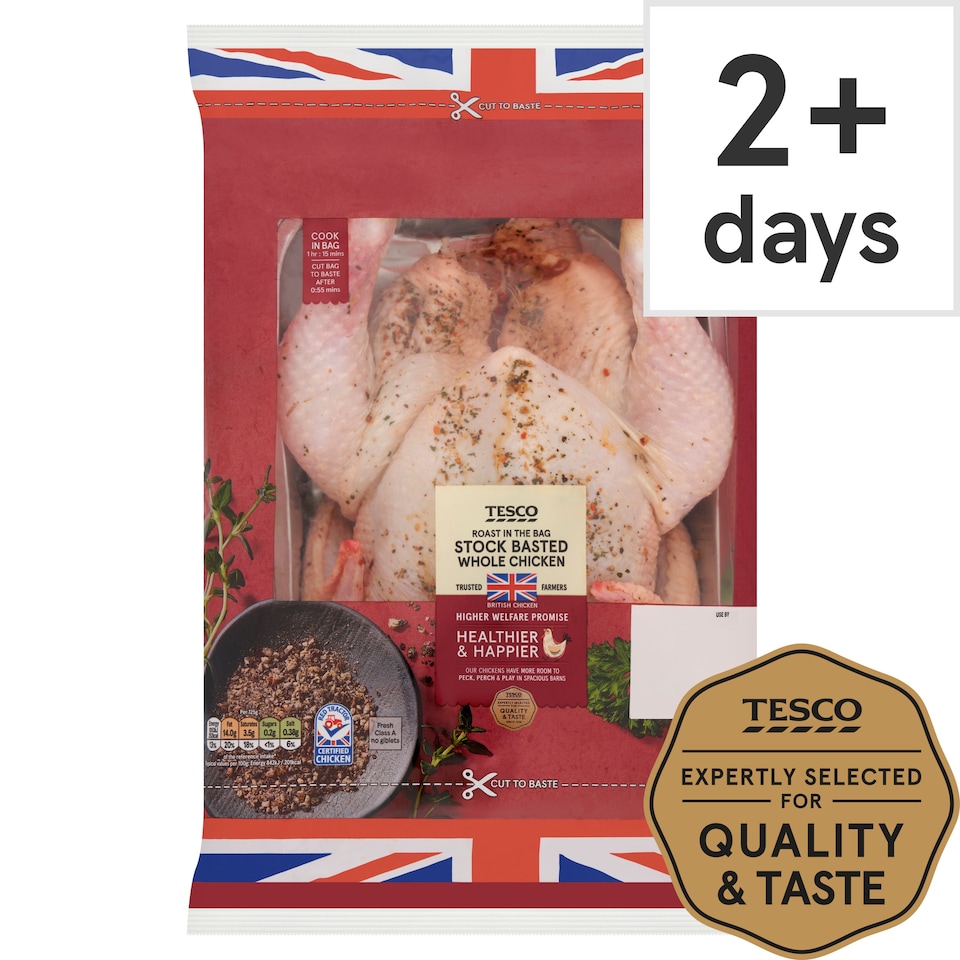 Tesco Roast In Bag Ready Basted Whole Chicken 1.5Kg